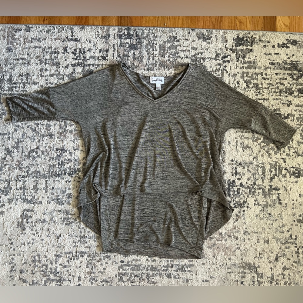 Joseph‎ Ribkoff Heather Gray V-Neck Dolman Sleeve Tunic